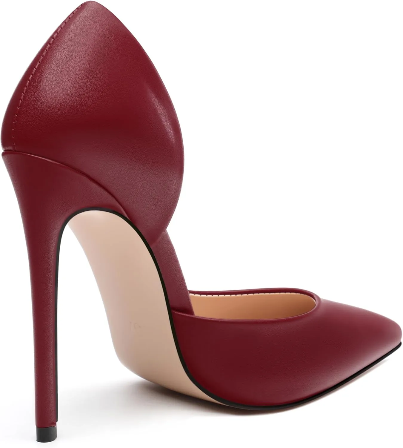 KUOARN Heels for Women High Stiletto Heels Closed Pointed Toe 4.7 Inch Pumps Fashion Sexy Wedding Evening Party Slip on Dress Shoes