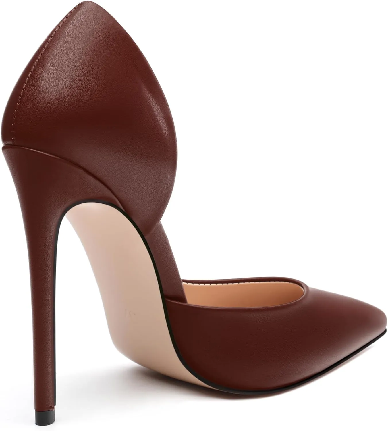 KUOARN Heels for Women High Stiletto Heels Closed Pointed Toe 4.7 Inch Pumps Fashion Sexy Wedding Evening Party Slip on Dress Shoes