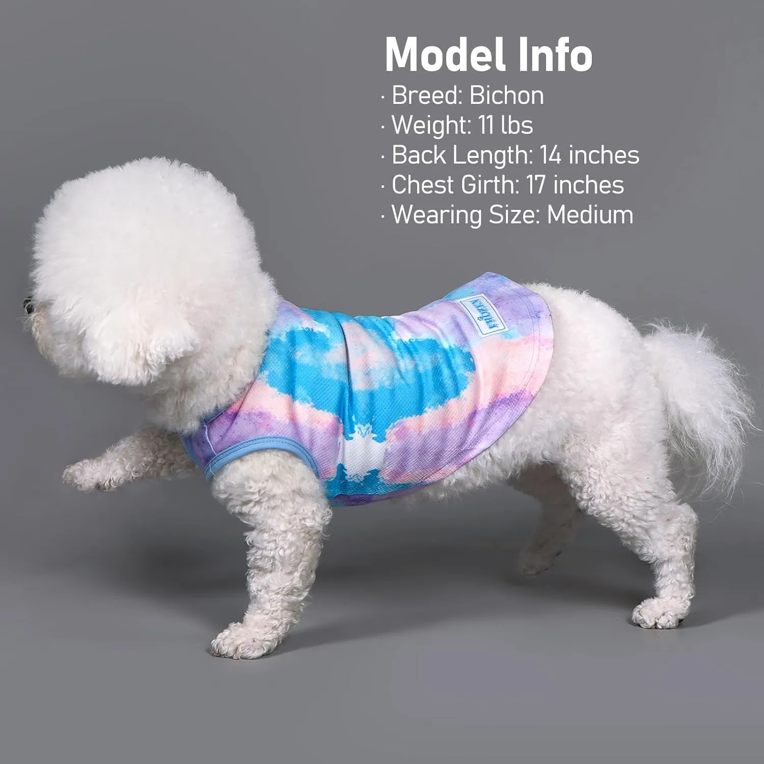 KYEESE 2 Pack Dog Cooling Shirts for Small Medium Dogs Breathable Lightweight Instant Cooling Dog Vest Quick Dry Sleeveless Vest T-Shirts Great for Outdoor Activities on Summer