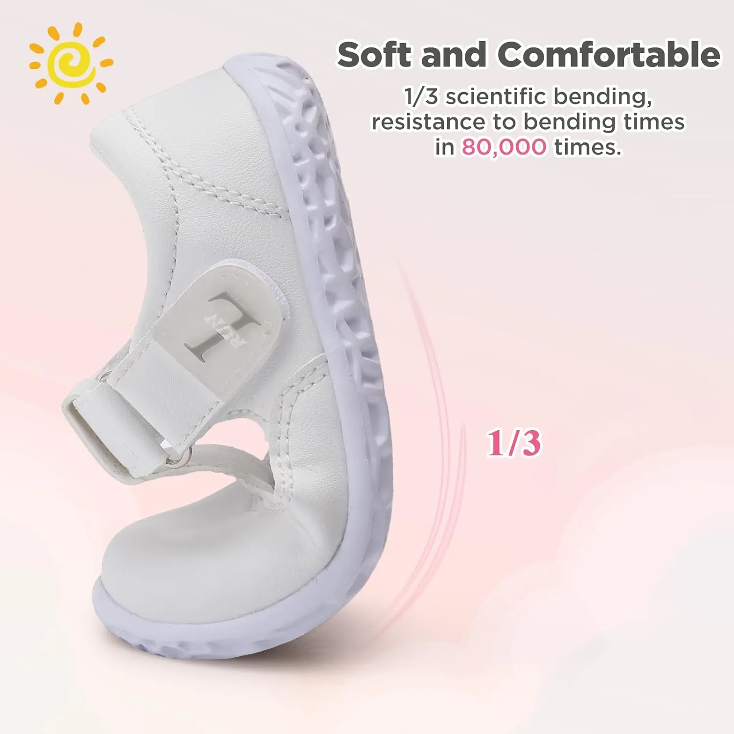 L-RUN Toddler Girls Dress Shoes Lightweight Mary Jane Shoes for Girls Anti-Slip School Shoes for Toddler Girls