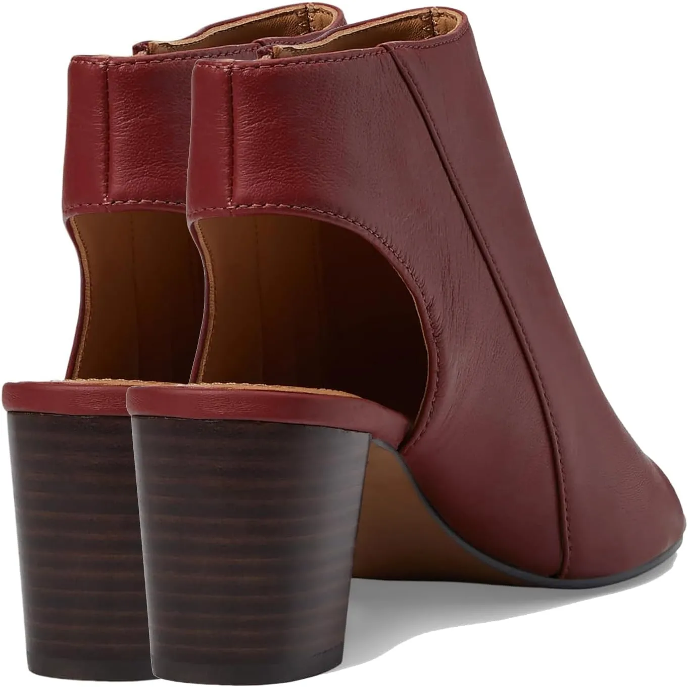 LEHOOR Women Chunky Heel Open Toe Booties Sandals Side Zipper Sandal Booties Cut Out 2 inch Block Stacked Heels Ankle Boots Peep Toe Backless Matte Casual Summer Booties 4-11 M US