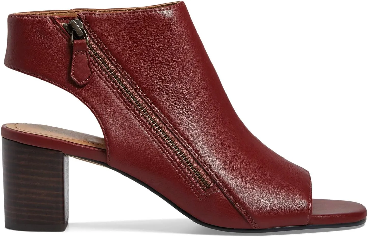 LEHOOR Women Chunky Heel Open Toe Booties Sandals Side Zipper Sandal Booties Cut Out 2 inch Block Stacked Heels Ankle Boots Peep Toe Backless Matte Casual Summer Booties 4-11 M US