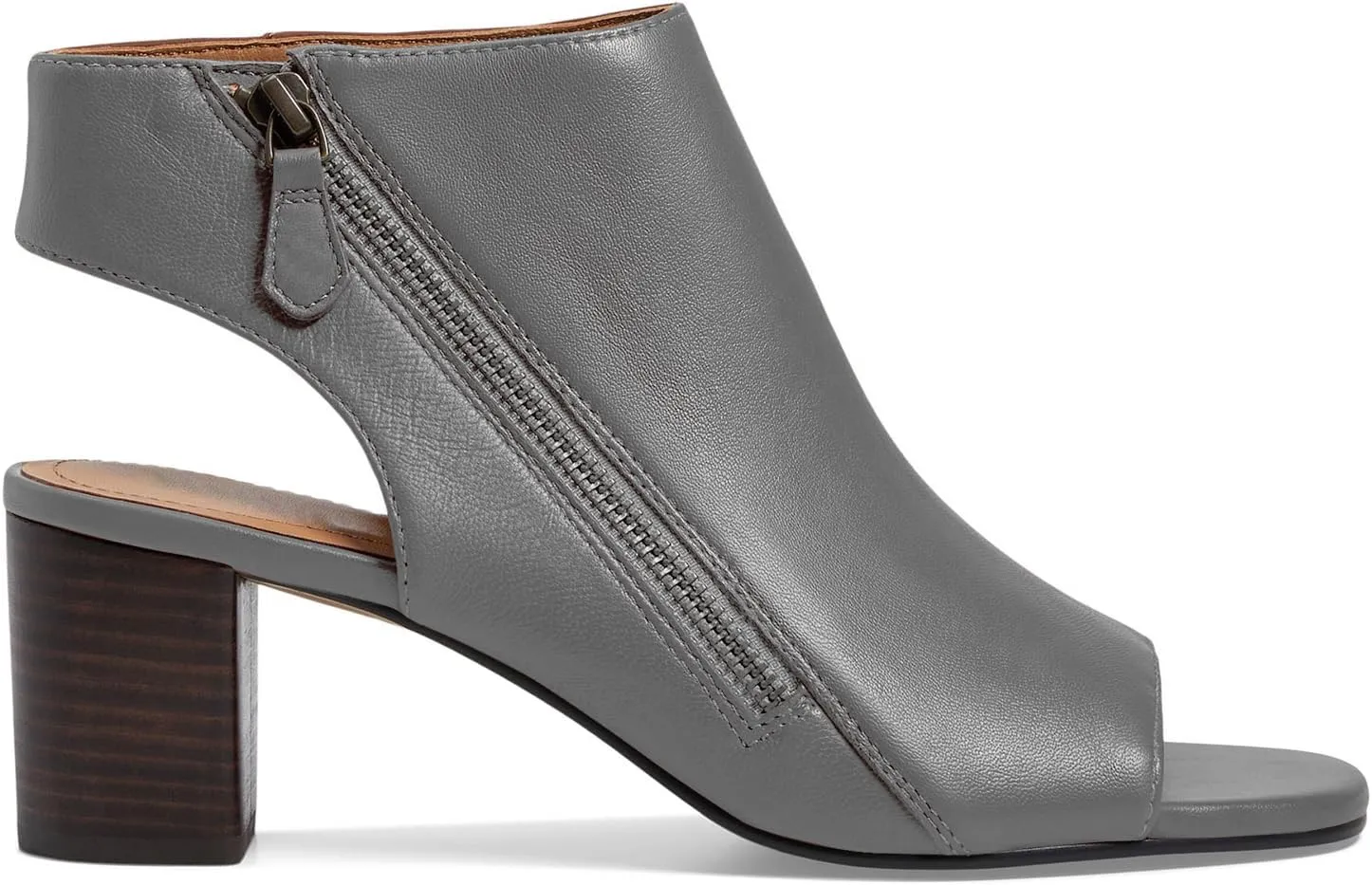 LEHOOR Women Chunky Heel Open Toe Booties Sandals Side Zipper Sandal Booties Cut Out 2 inch Block Stacked Heels Ankle Boots Peep Toe Backless Matte Casual Summer Booties 4-11 M US