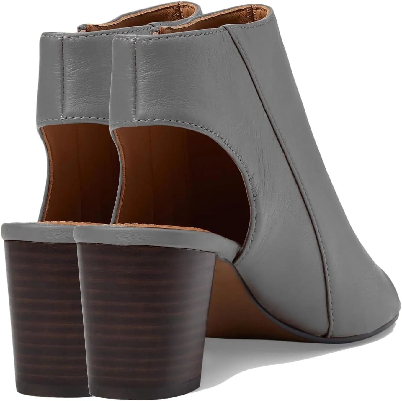 LEHOOR Women Chunky Heel Open Toe Booties Sandals Side Zipper Sandal Booties Cut Out 2 inch Block Stacked Heels Ankle Boots Peep Toe Backless Matte Casual Summer Booties 4-11 M US
