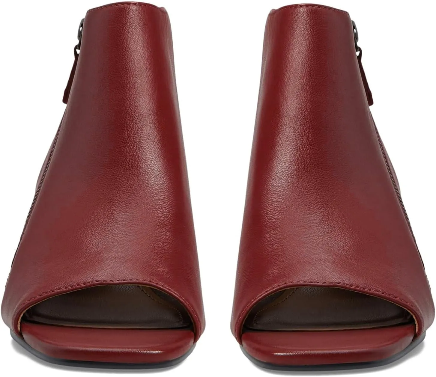 LEHOOR Women Chunky Heel Open Toe Booties Sandals Side Zipper Sandal Booties Cut Out 2 inch Block Stacked Heels Ankle Boots Peep Toe Backless Matte Casual Summer Booties 4-11 M US