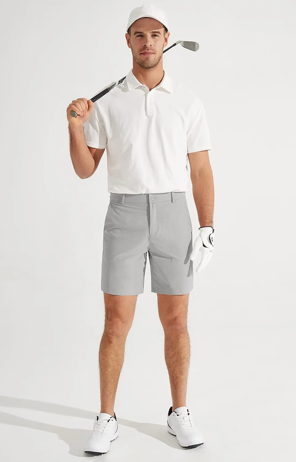 Libin Men's Golf Shorts 7" 9" Work Dress Shorts Casual Flat Front Hybrid Shorts Lightweight Quick Dry Water Resistant