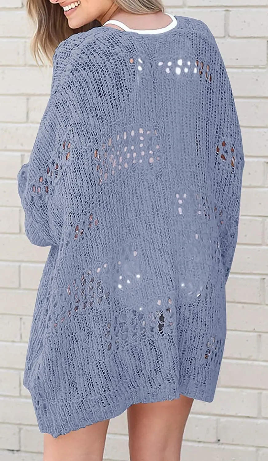 Lightweight Summer Cardigan for Women Spring Netted Crochet Cardigans Sweaters