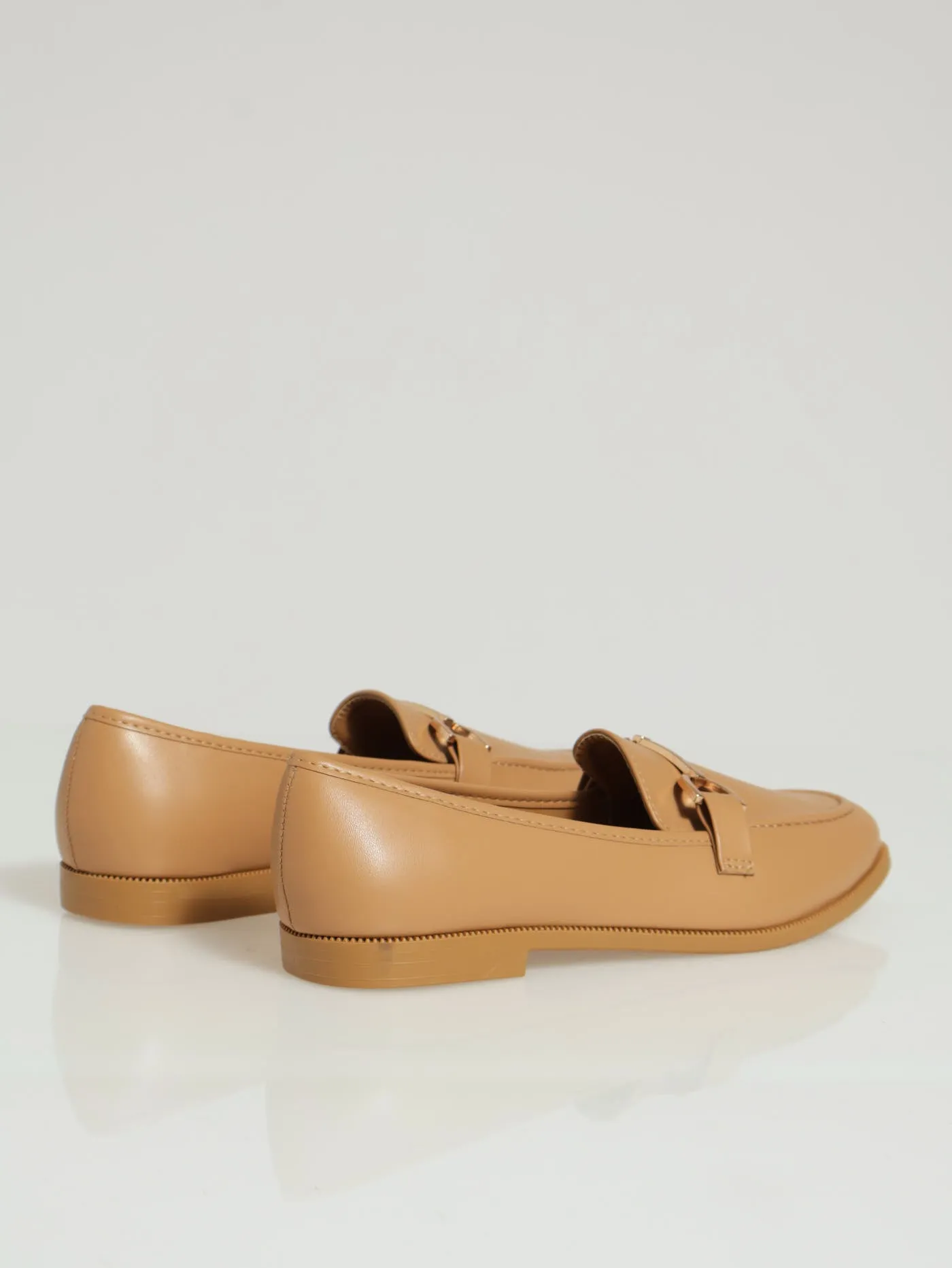 Loafer With Trim - Tan
