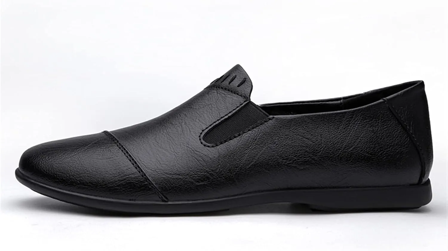 Loafers for Men Round Toe Lightweight Venetian Loafers Vegan Leather Anti-Slip Lightweight Flat Heel Prom Slip On