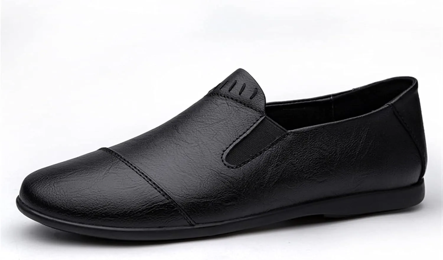 Loafers for Men Round Toe Lightweight Venetian Loafers Vegan Leather Anti-Slip Lightweight Flat Heel Prom Slip On