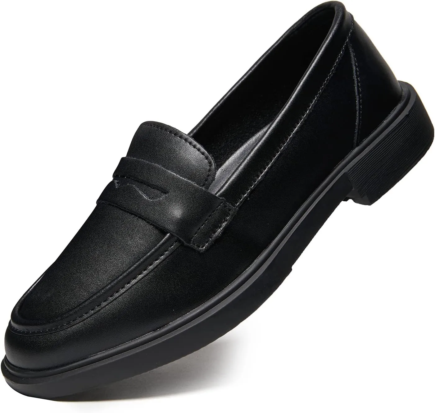 Loafers for Women Dressy Shoes Leather Penny Comfort for Work Platform Chunky