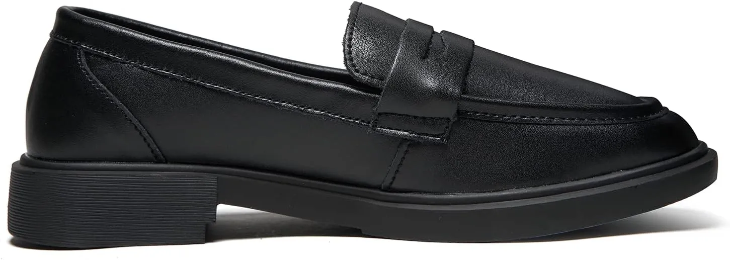 Loafers for Women Dressy Shoes Leather Penny Comfort for Work Platform Chunky