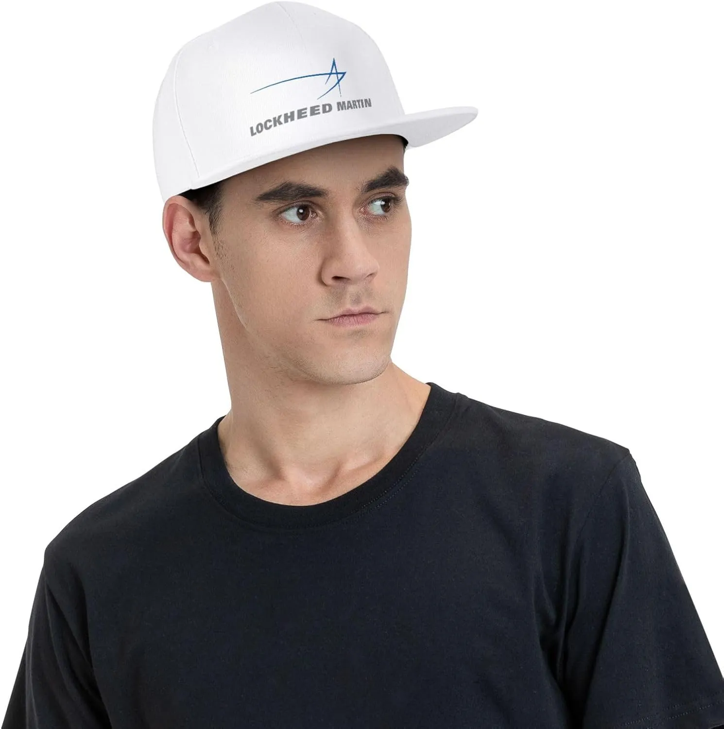 Lockheed Martin Hats for Men Flat Bill Fitted Caps Hiphop Rap Adjustable Baseball Trucker Dad Hat