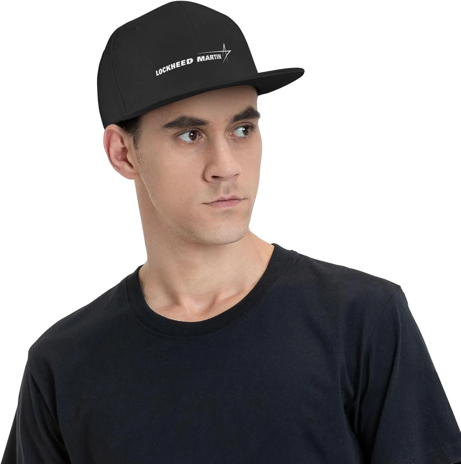 Lockheed Martin Hats for Men Flat Bill Fitted Caps Hiphop Rap Adjustable Baseball Trucker Dad Hat
