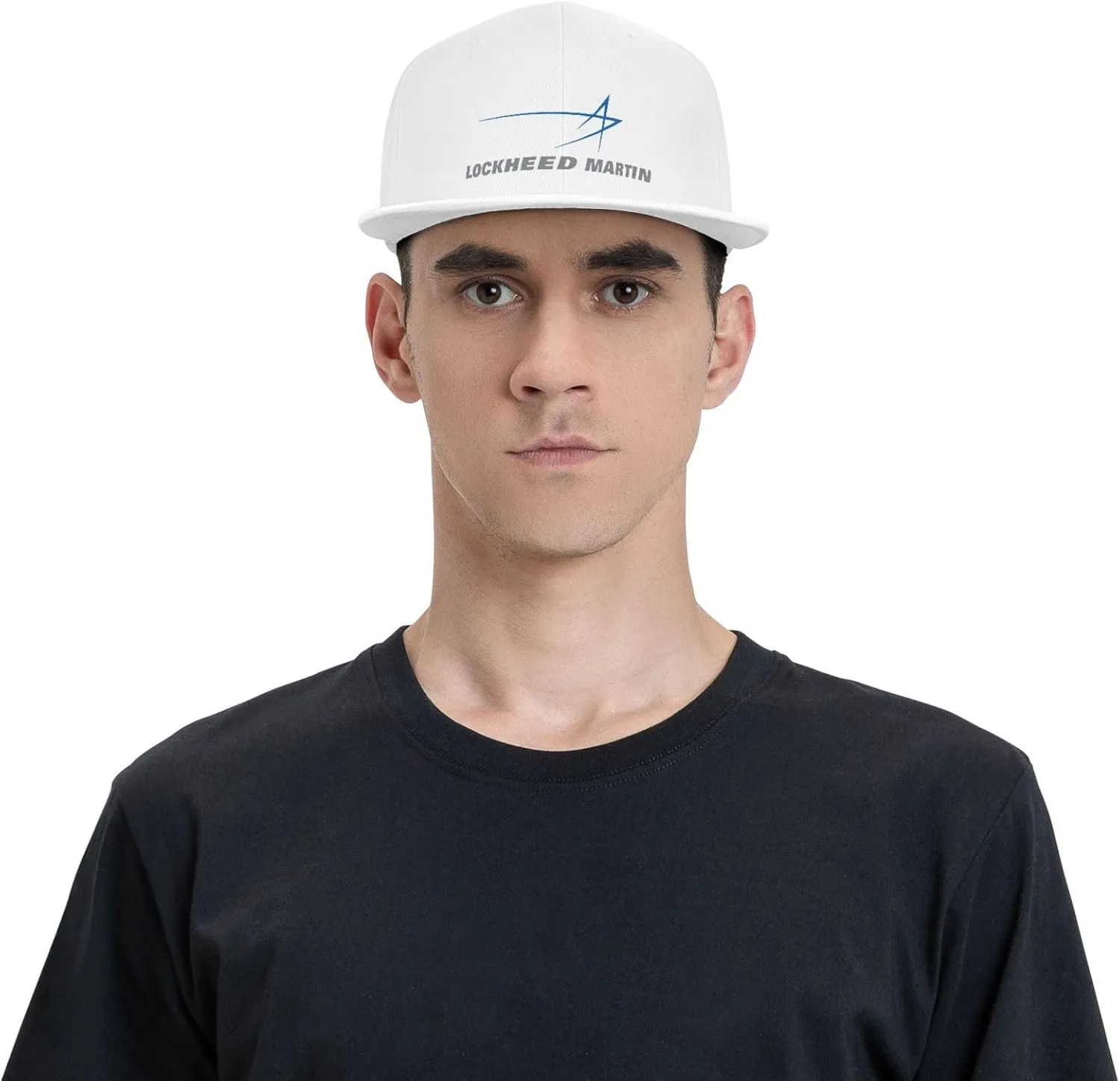 Lockheed Martin Hats for Men Flat Bill Fitted Caps Hiphop Rap Adjustable Baseball Trucker Dad Hat