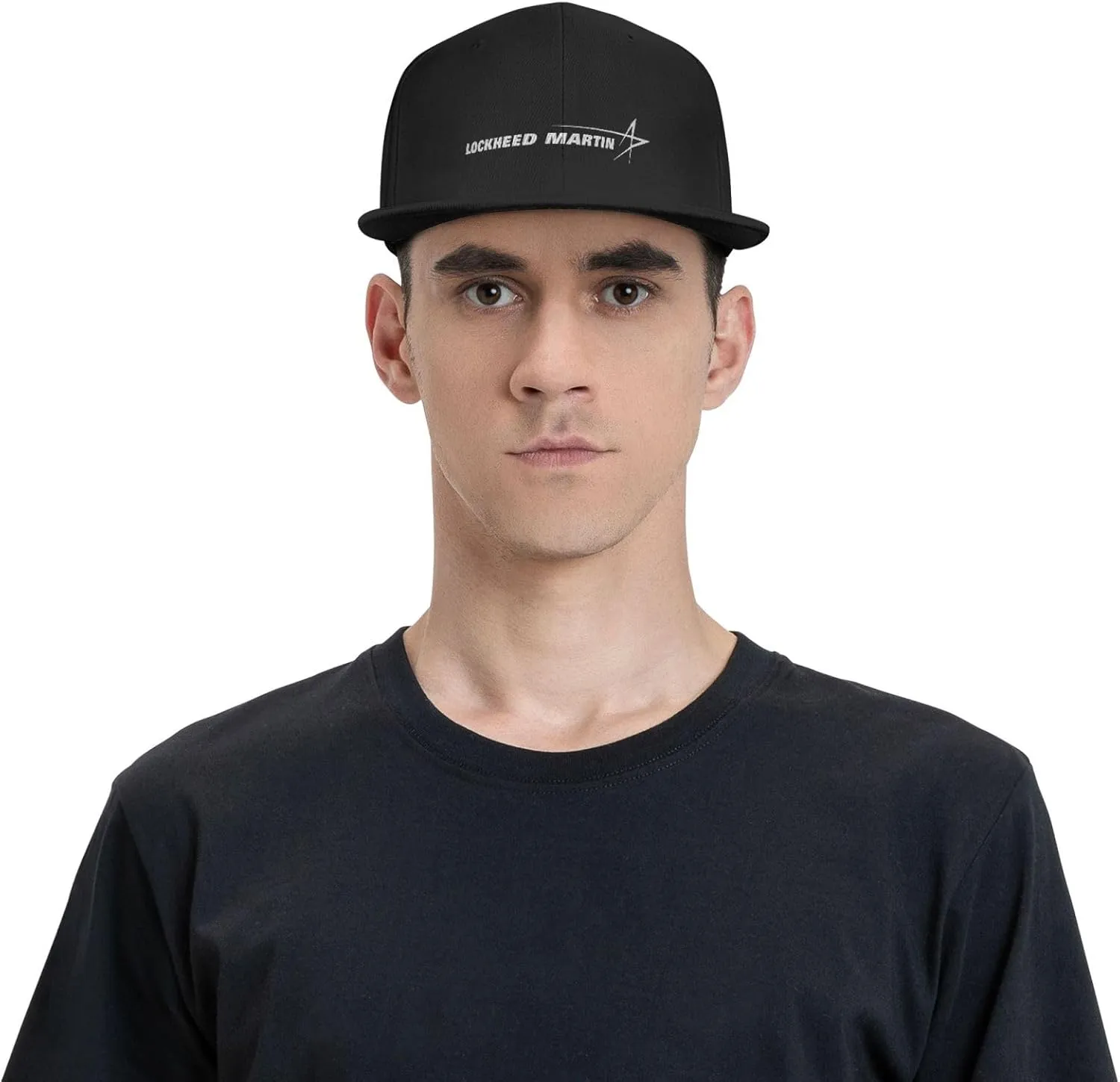 Lockheed Martin Hats for Men Flat Bill Fitted Caps Hiphop Rap Adjustable Baseball Trucker Dad Hat