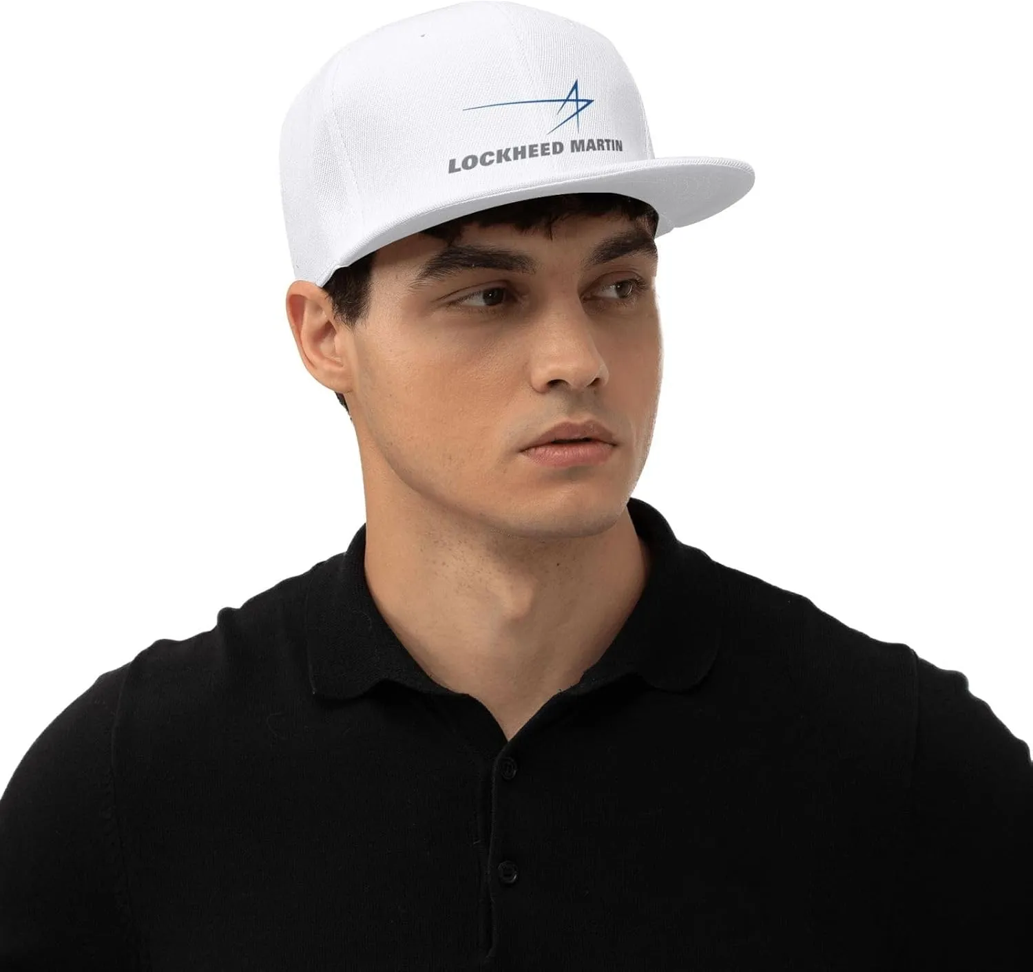 Lockheed Martin Hats for Men Flat Bill Fitted Caps Hiphop Rap Adjustable Baseball Trucker Dad Hat
