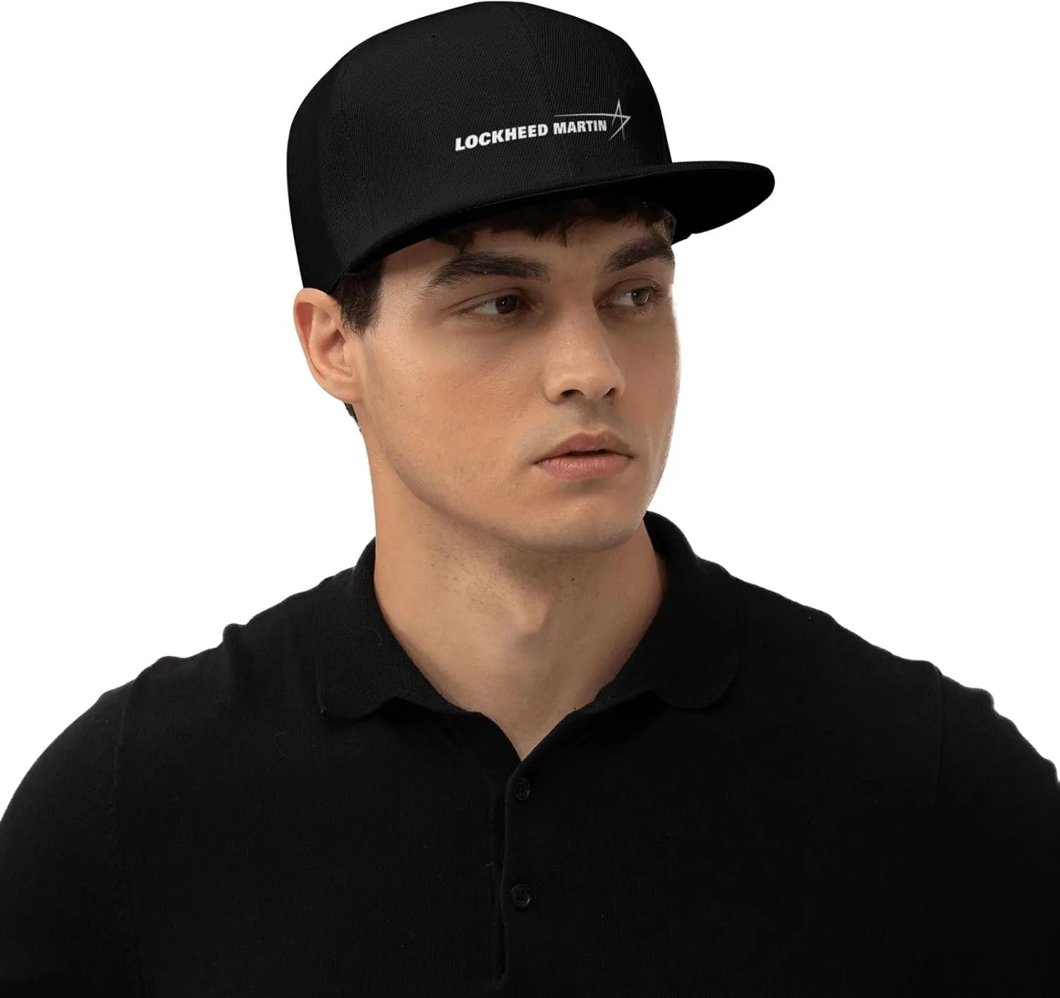 Lockheed Martin Hats for Men Flat Bill Fitted Caps Hiphop Rap Adjustable Baseball Trucker Dad Hat