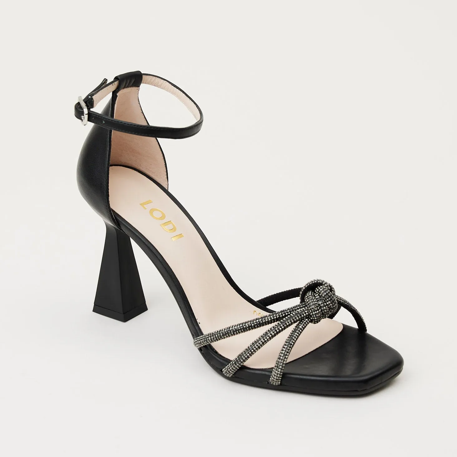 Lodi Black Leather Sandals