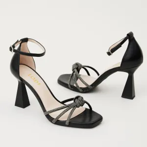 Lodi Black Leather Sandals