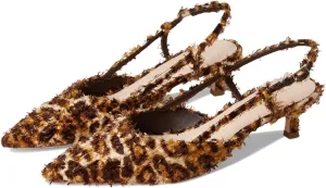 Loeffler Randall Women's Tyson Smocked Sling Back Kitten Heel Pump