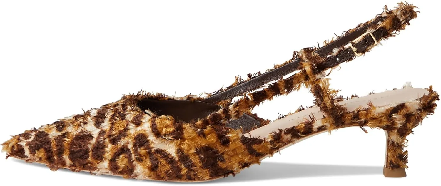 Loeffler Randall Women's Tyson Smocked Sling Back Kitten Heel Pump