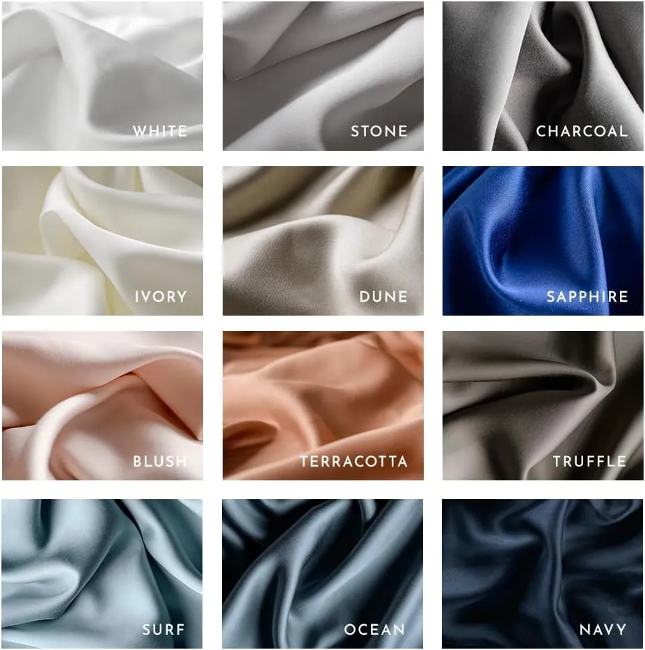 LUXOME Luxury Sheet Set | 100% Rayon (Viscose) from Bamboo | King Size - Navy | Deep Pockets | 4-Piece Set (Fitted, Flat, 2 Pillowcases)