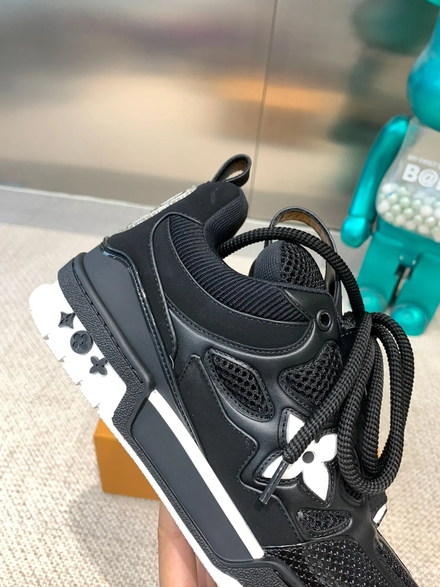 LV Skate Sneaker Black Cowhide