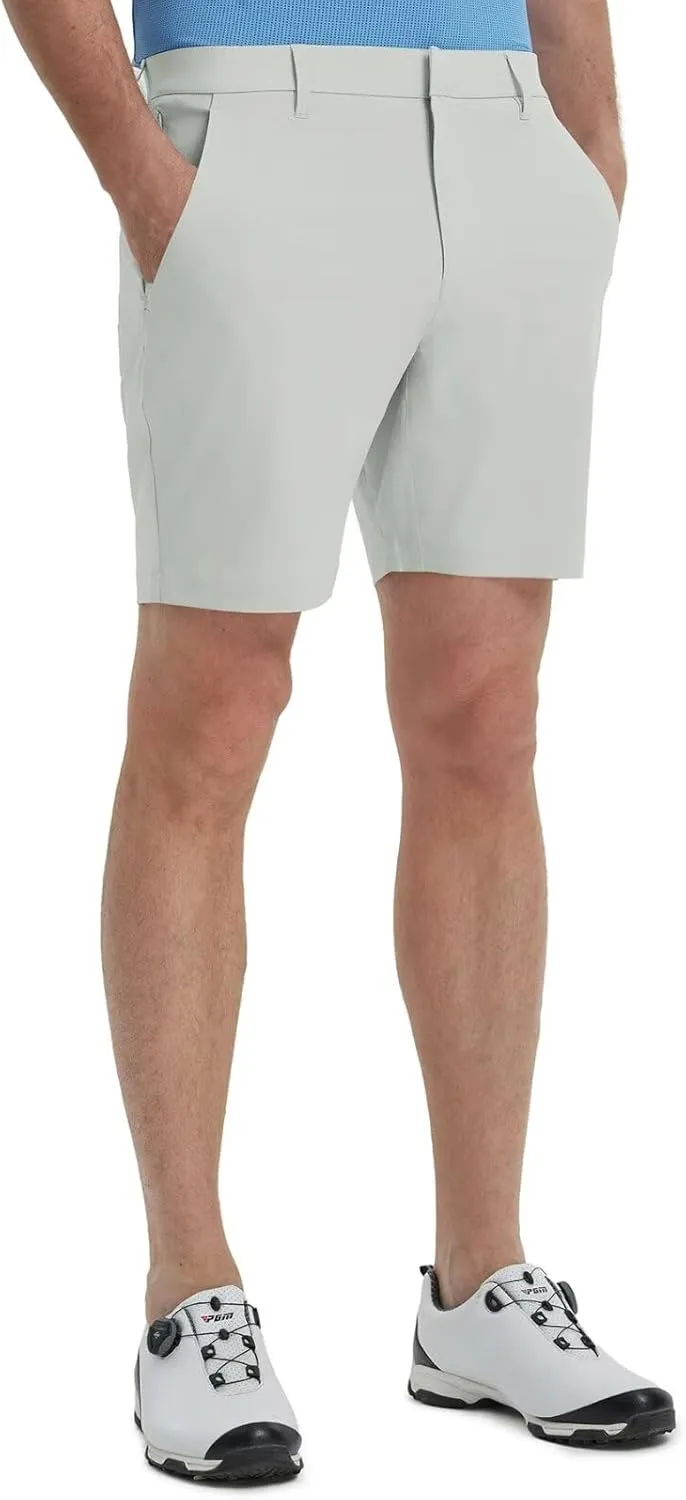 M MAELREG Mens Golf Shorts 7"/9" Lightweight Quick Dry Water-Resistant Stretch Waistband Flat Front Casual Mens Dress Shorts