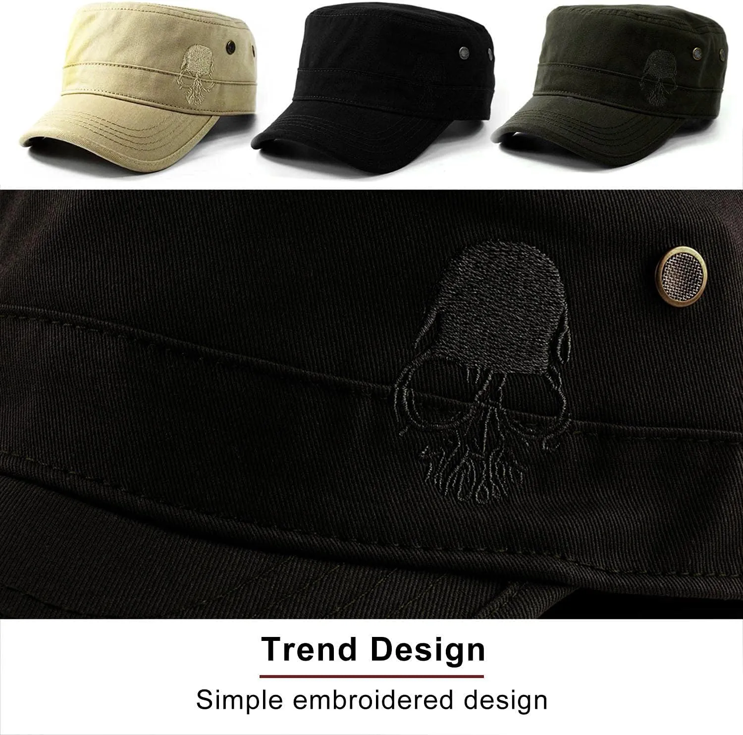 M MOACC Men Beret Hat Cotton Adjustable Newsboy Hats Cabbie Gatsby Cap Driving Flat Caps