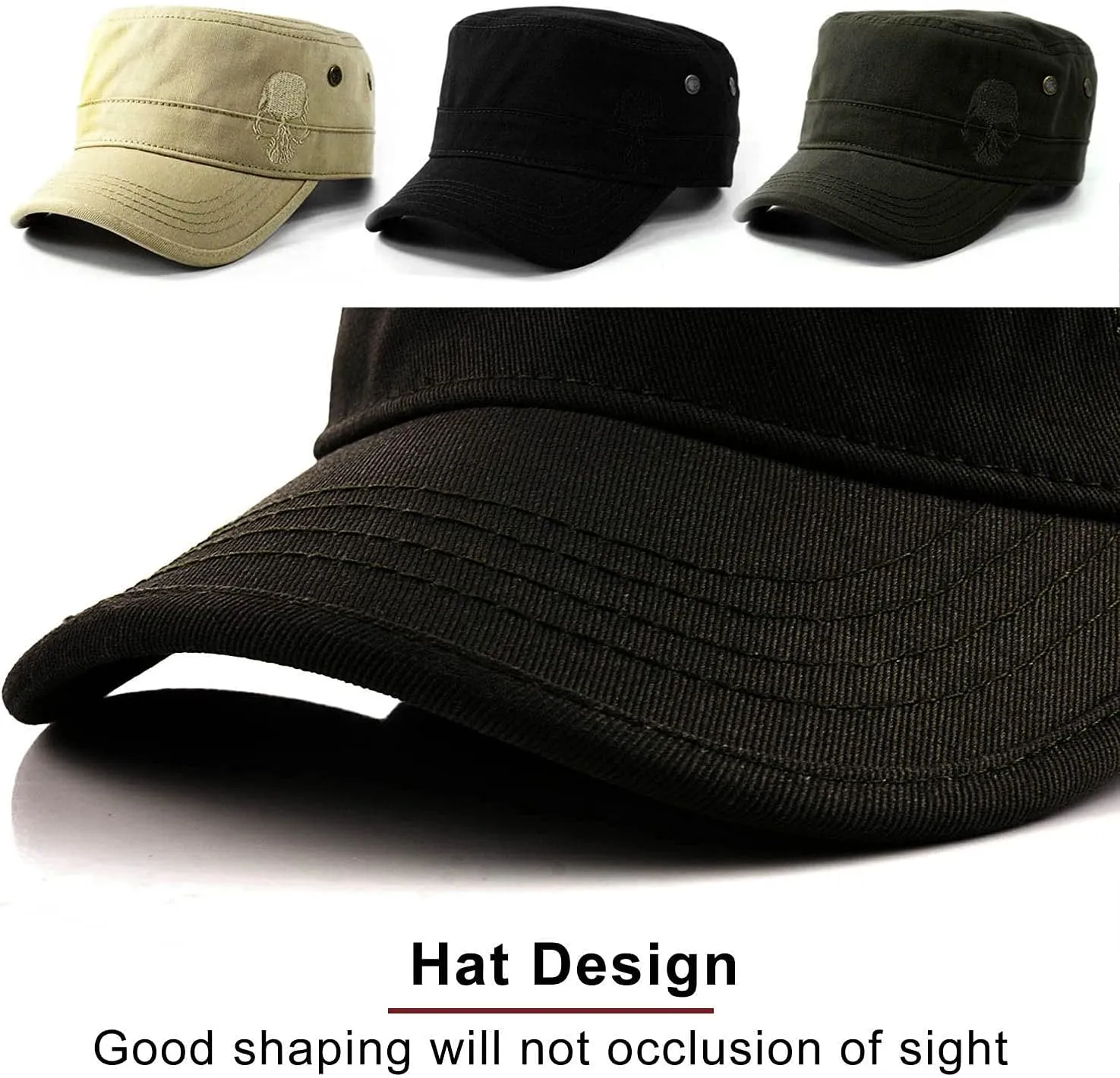 M MOACC Men Beret Hat Cotton Adjustable Newsboy Hats Cabbie Gatsby Cap Driving Flat Caps