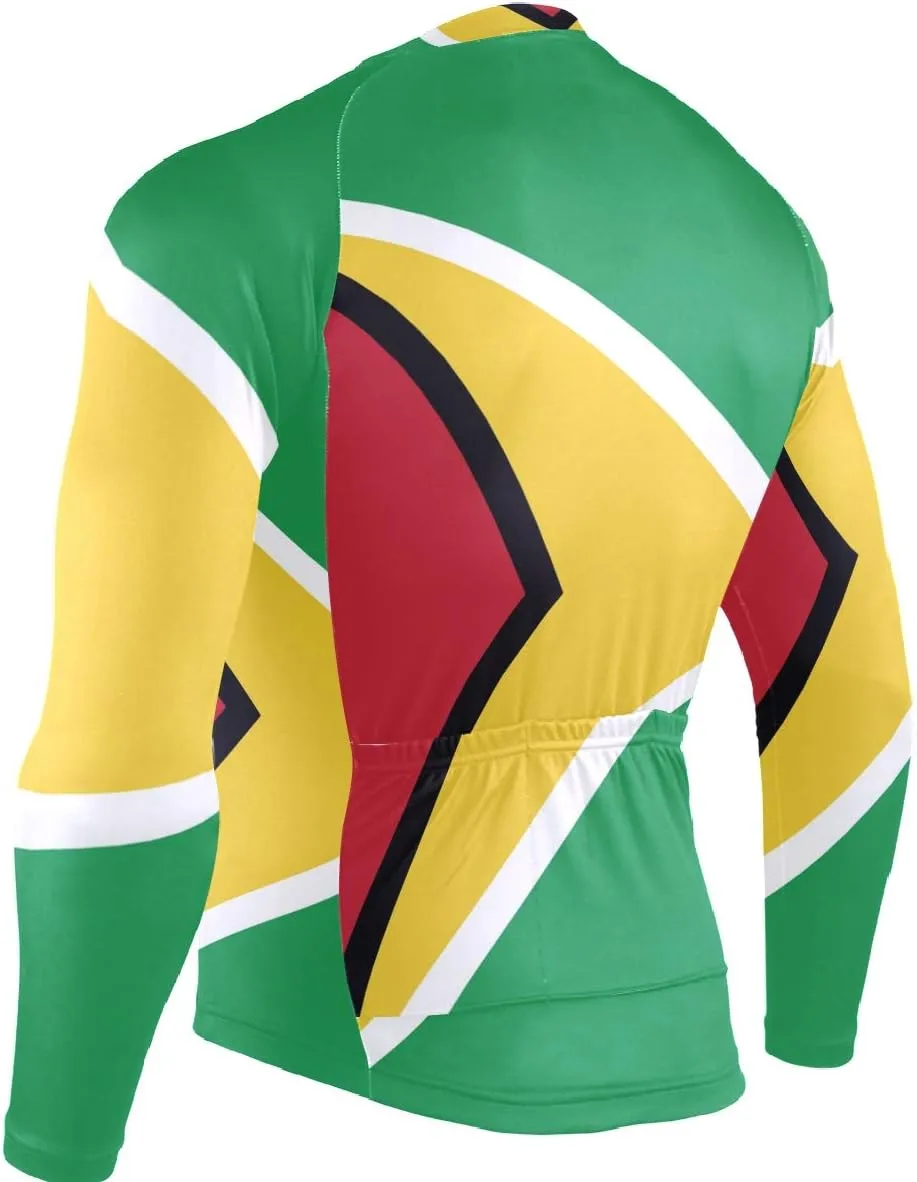 Maryland Flag Men's Cycling Jersey Long Sleeve Breathable Biking Shirts Gear Style