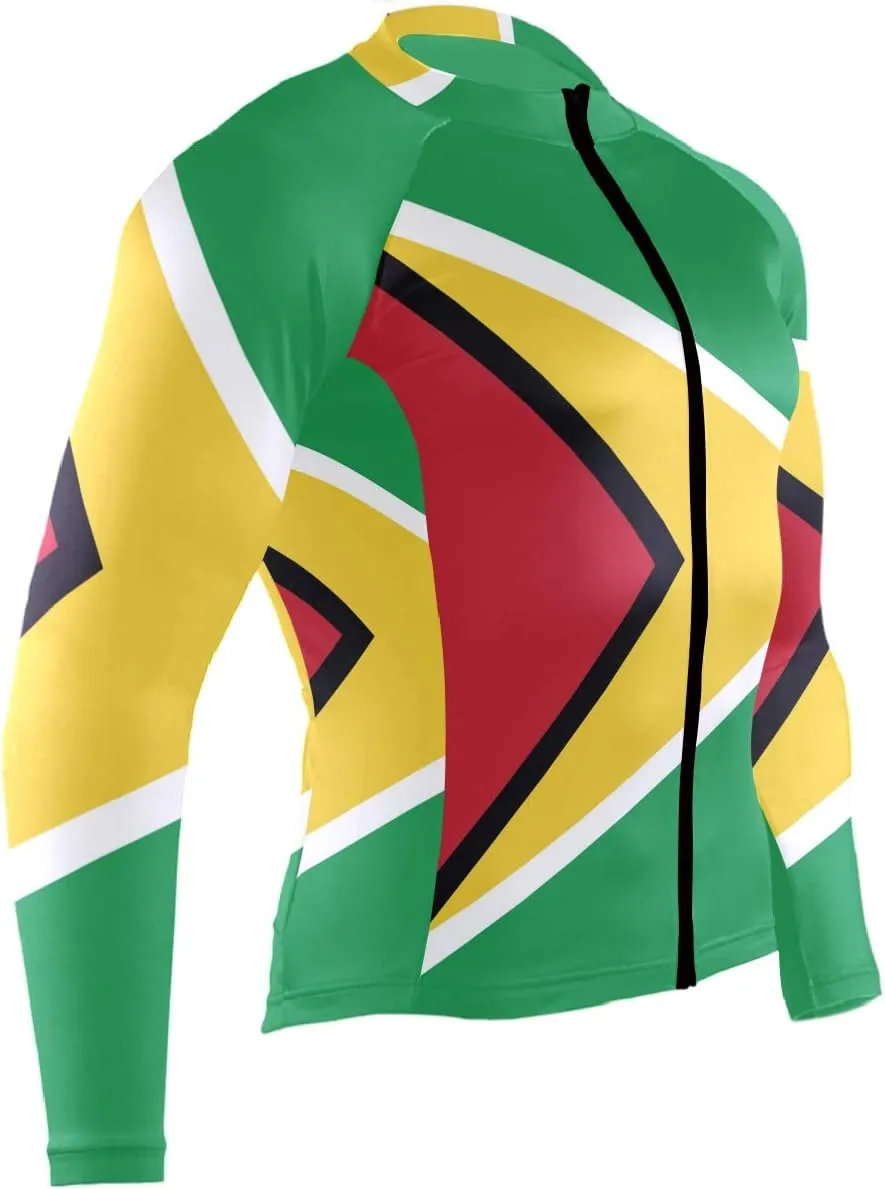 Maryland Flag Men's Cycling Jersey Long Sleeve Breathable Biking Shirts Gear Style