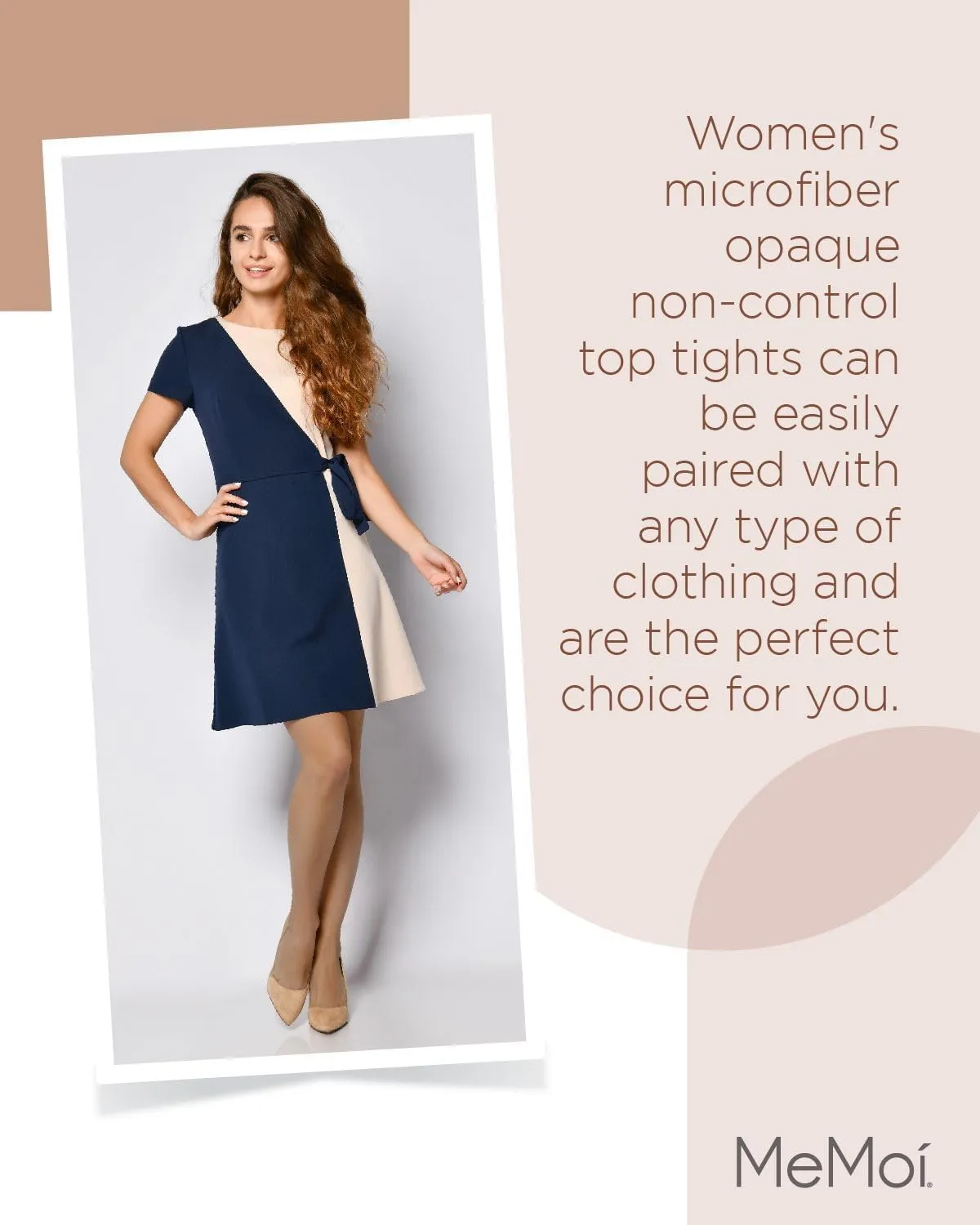 MeMoi Semi-Opaque Tights, Comfortable and Lightweight Control Top Tights, 40 Deneir - Sizes Small to Q2