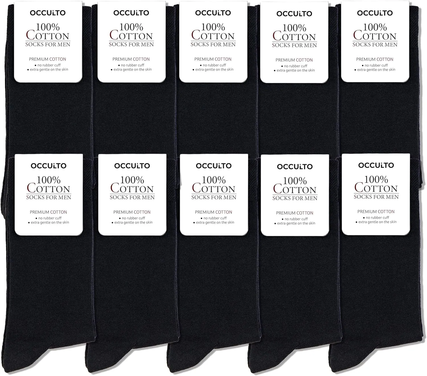 Men 100% Cotton Dress Socks Pack of 10 (model: Ingo)