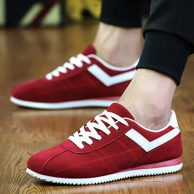 Men Breathable flock lace-up men vulcanize shoes
