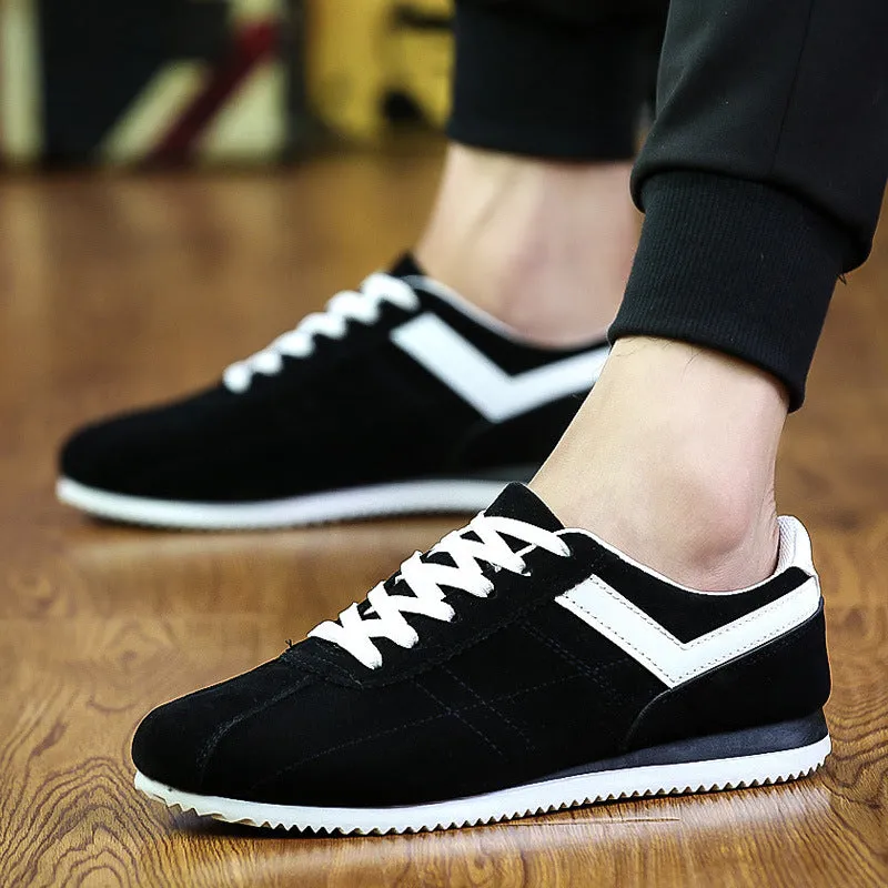Men Breathable flock lace-up men vulcanize shoes