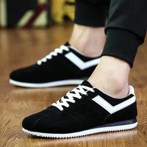 Men Breathable flock lace-up men vulcanize shoes