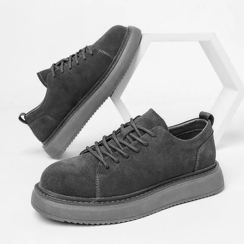 Men's British Retro Platform Board Breathable Low Sneakers