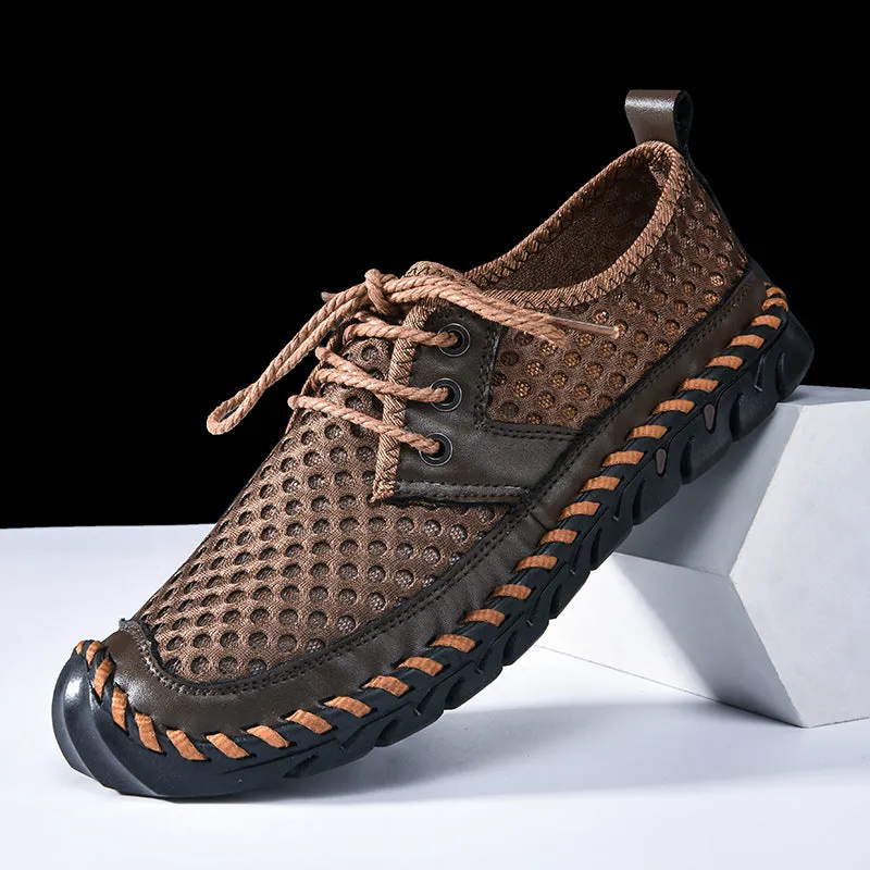 Men's Casual Lightweight Slip-on Plus Size Sports Mesh Shoes