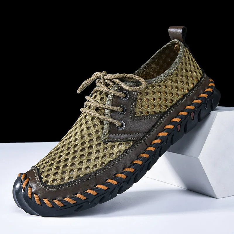 Men's Casual Lightweight Slip-on Plus Size Sports Mesh Shoes