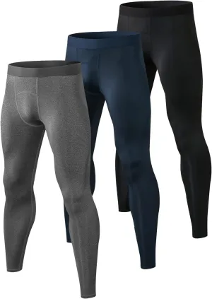Men's Compression Pants Cool Dry Athletic Workout Leggings Sports Running Active Tights Base Layer