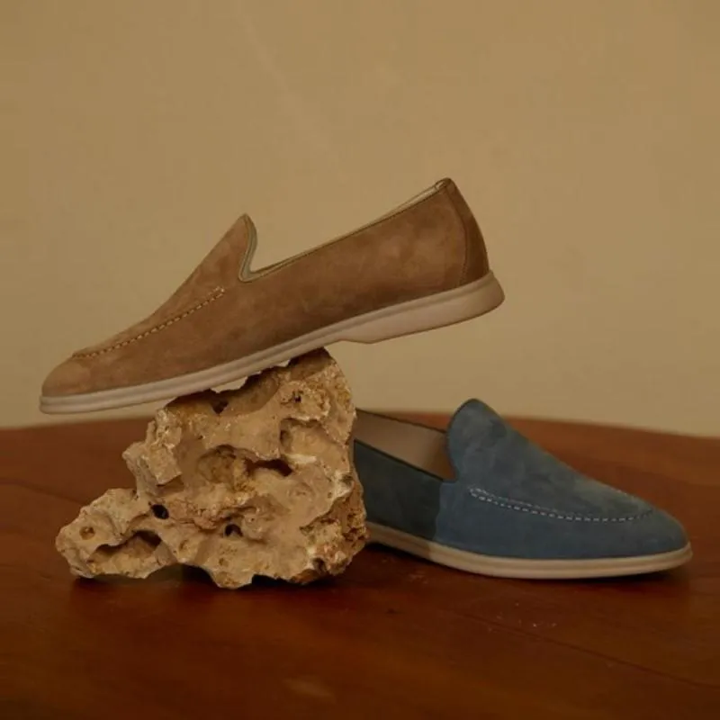 Men's flat-soled, lightweight, versatile, breathable, soft-soled loafers
