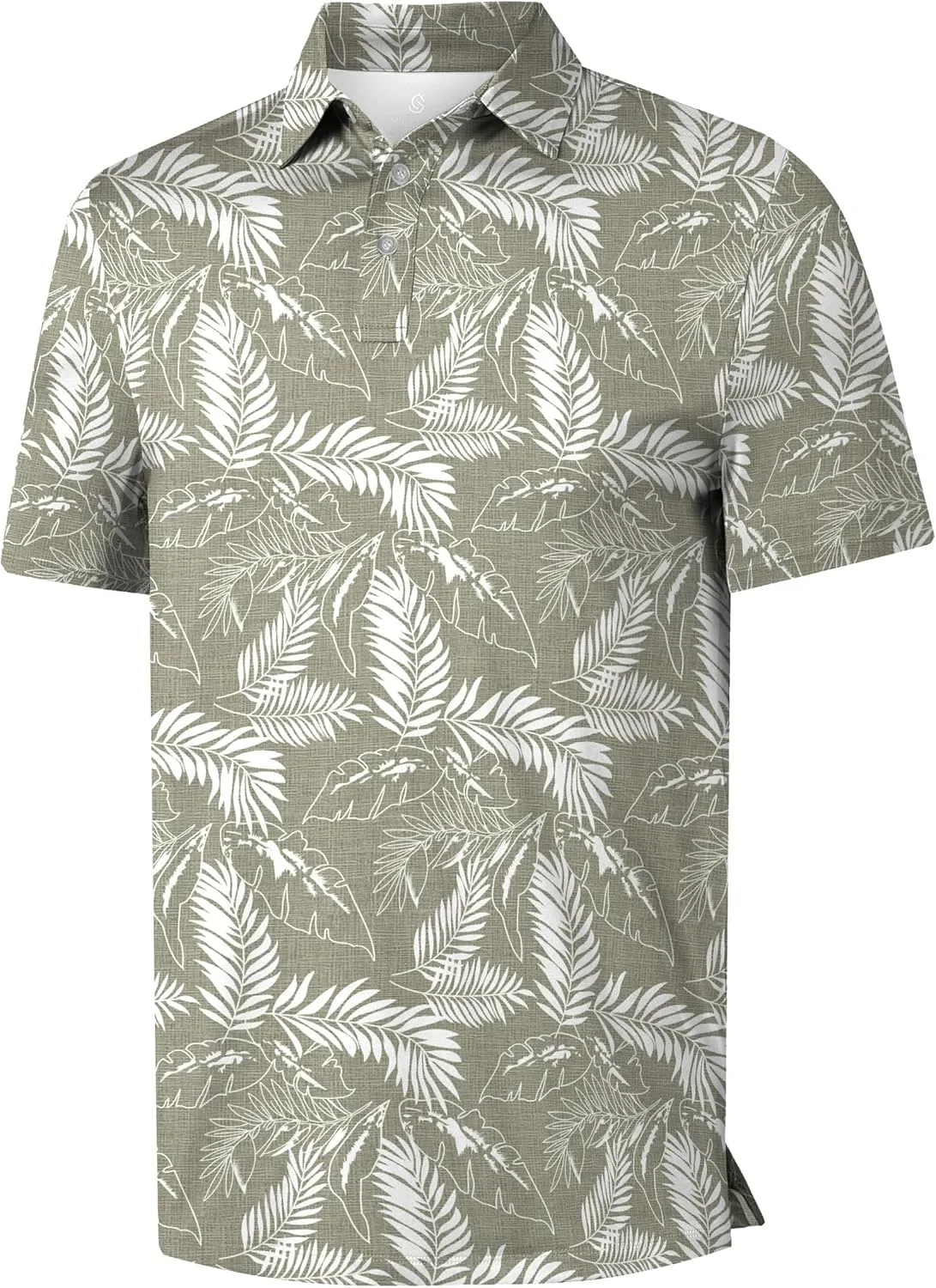 Mens Golf Shirt Short Sleeve Funny Print Golf Polo Shirts for Men Lightweight Dry Fit Quick Dry Collared Golf Polos