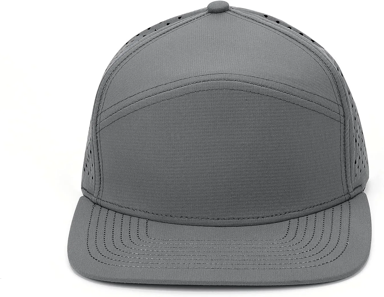 Mens Golf Trucker Hat Outdoor Lightweight Snapback Closure Flat Brim Laser Cut Baseball Cap for Women