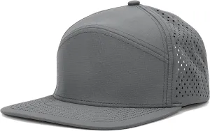 Mens Golf Trucker Hat Outdoor Lightweight Snapback Closure Flat Brim Laser Cut Baseball Cap for Women