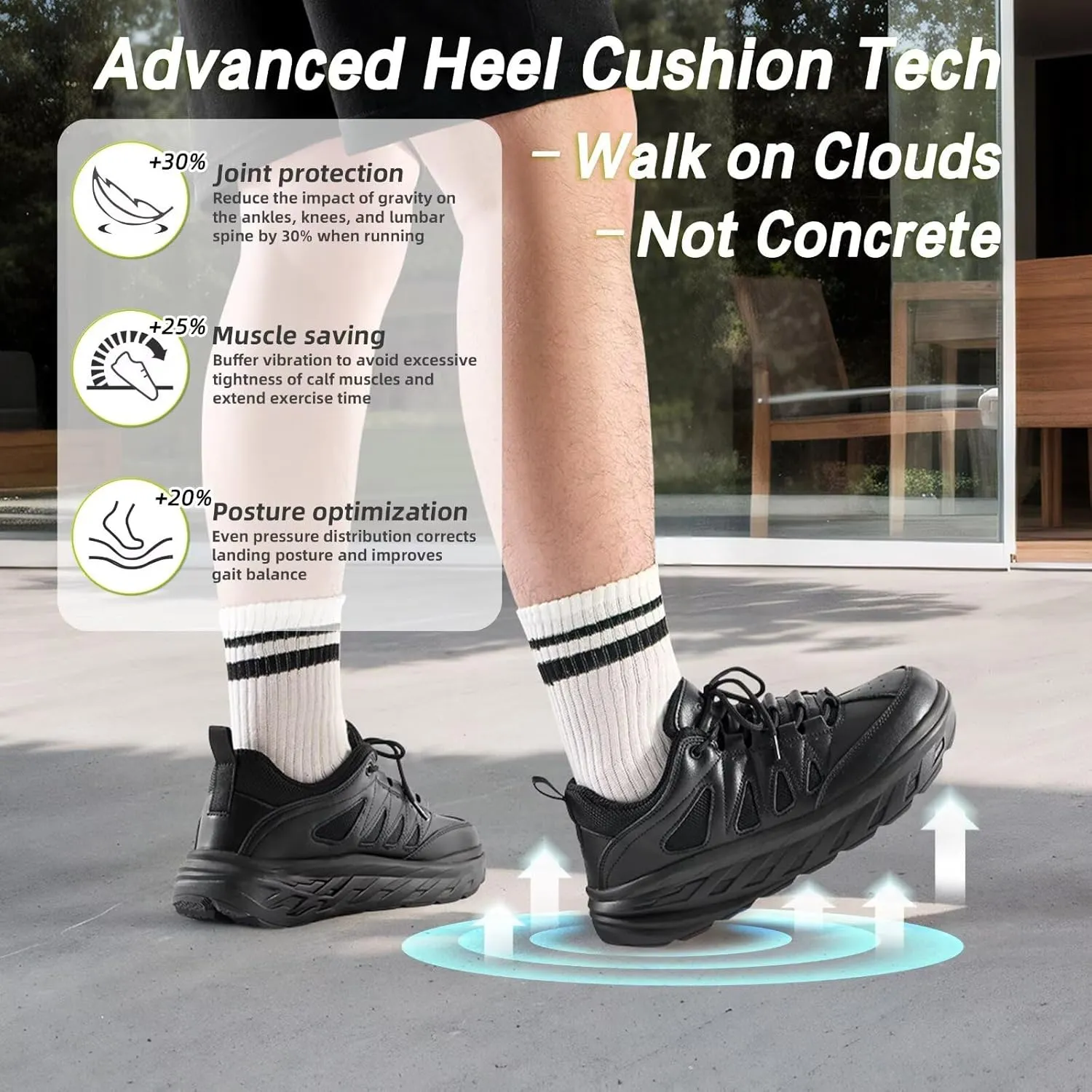 Men's Orthopedic Wide Leather Dress Shoes: Diabetic Arch Support Plantar Fasciitis Comfortable Casual Walking Shoes, Orthotic Flat Feet Work Tennis Sneakers for Swollen Feet and Heel Pain Relief