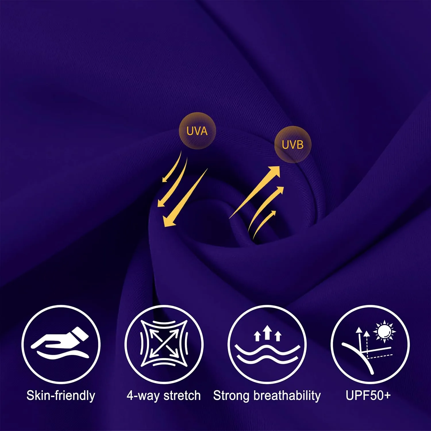 Men's UPF 50  Long Sleeve Loose-Fit Lightweight Sun Protection Fishing Hiking Running UV Shirt Rash Guard