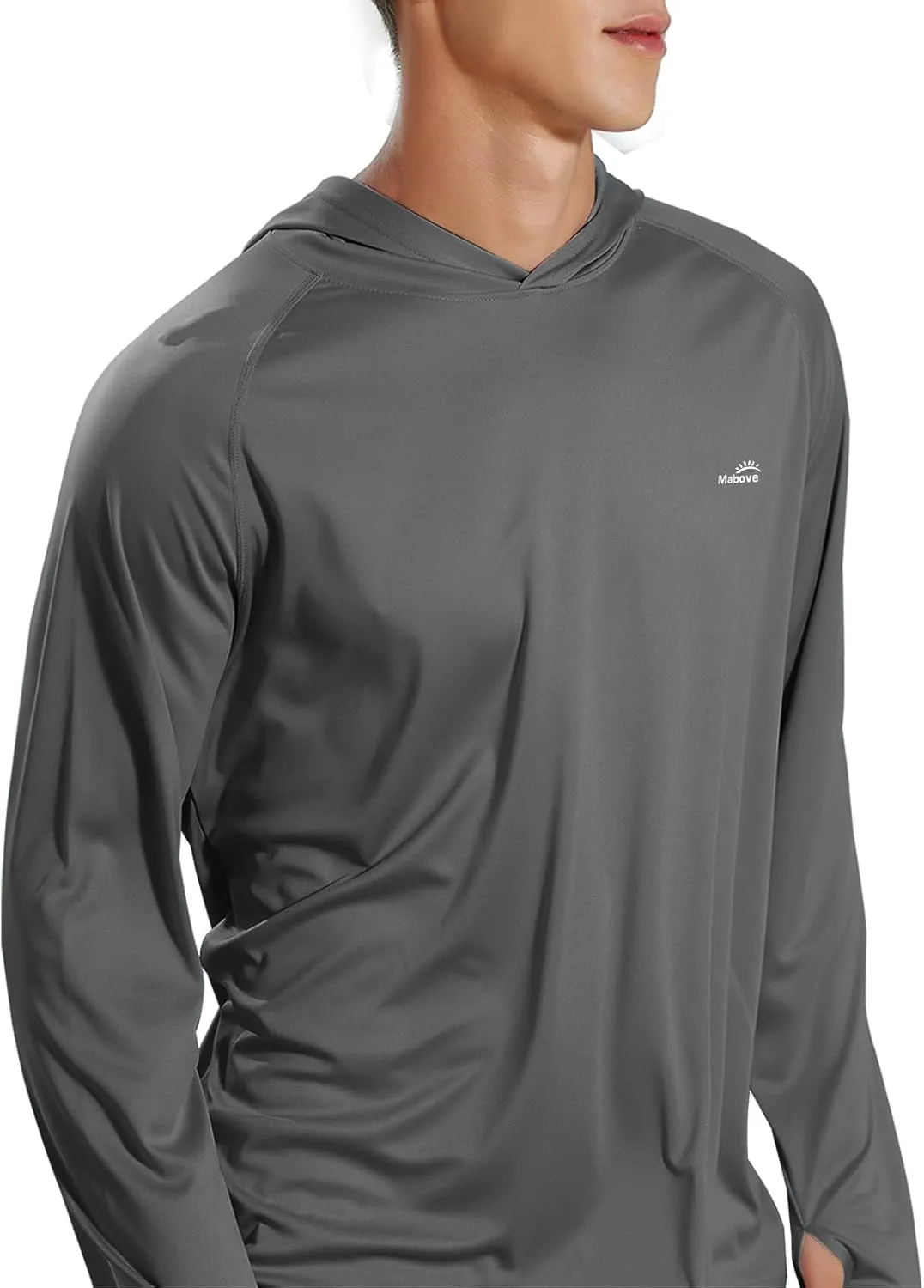 Men's UPF 50  Long Sleeve Sun Shirts UV Protection Hoodie Rash Guard Hiking Fishing Swim T Shirt