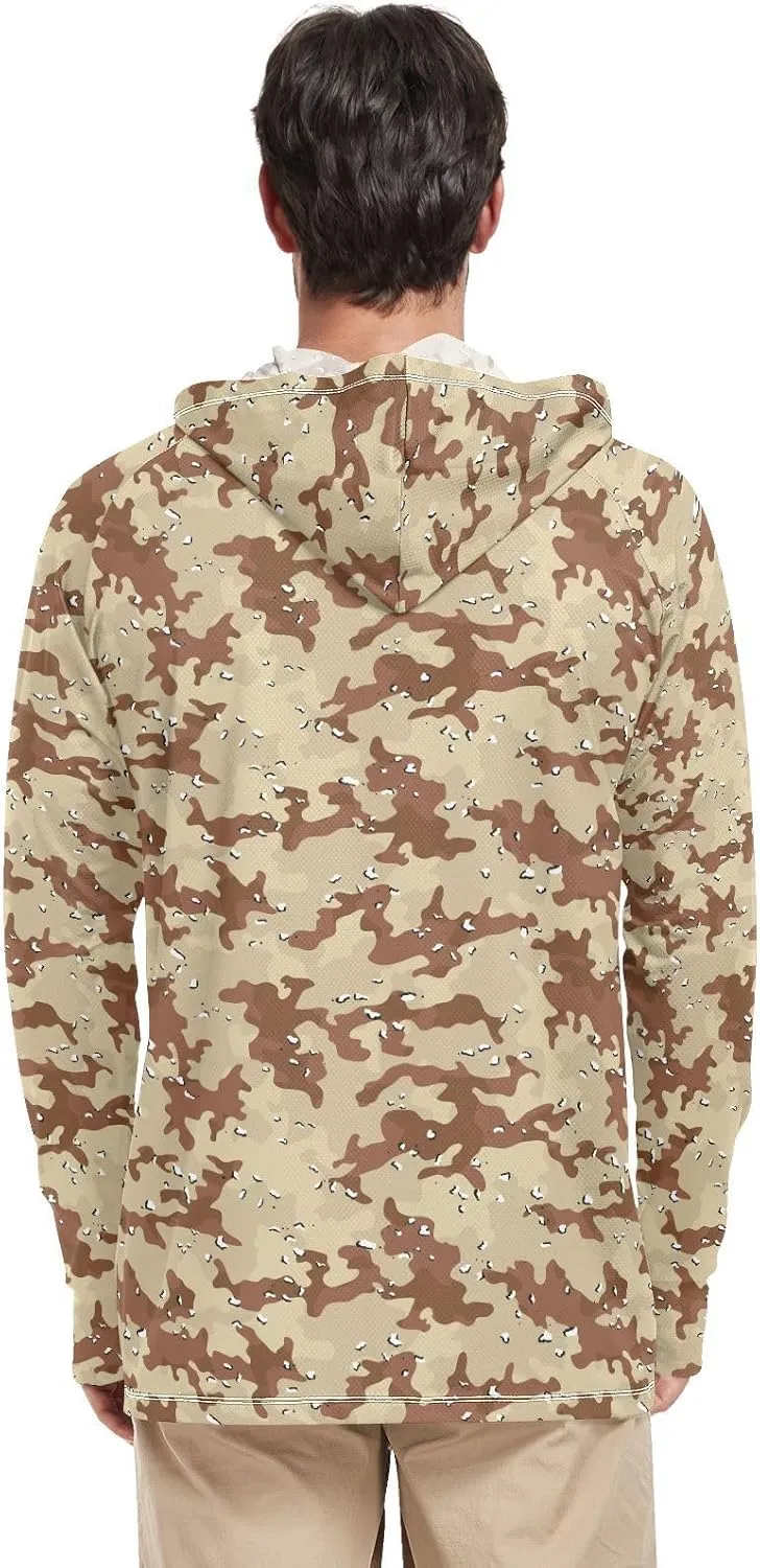 Men's UPF 50  Sun Protection Hoodie Shirt Long Sleeves SPF UV T-Shirt Rash Guard Fishing Outdoor Lightweight Shirt
